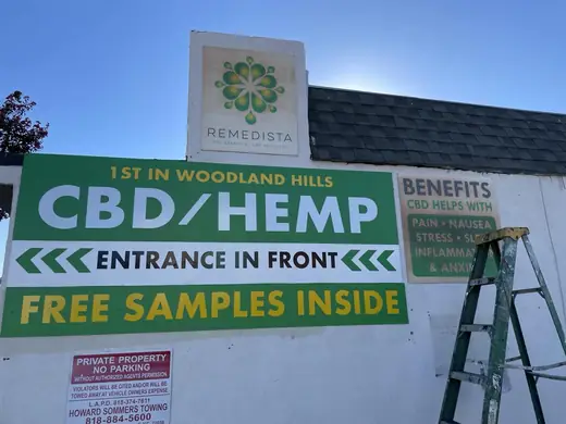 CBD and hemp storefront wall sign