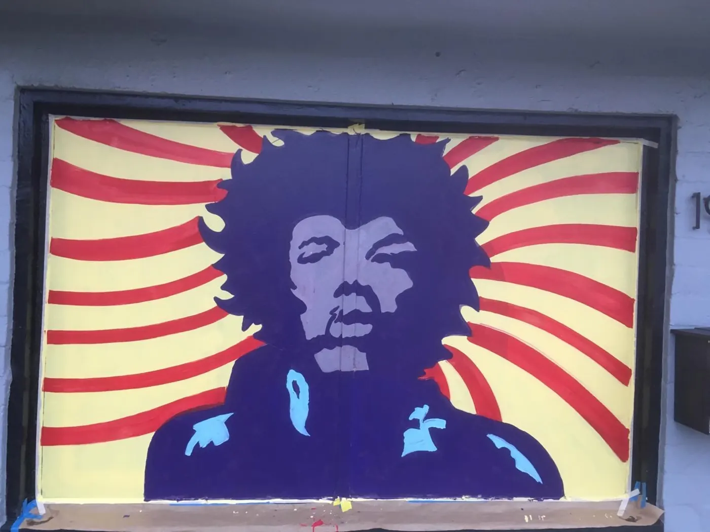 Jimi Hendrix wall mural