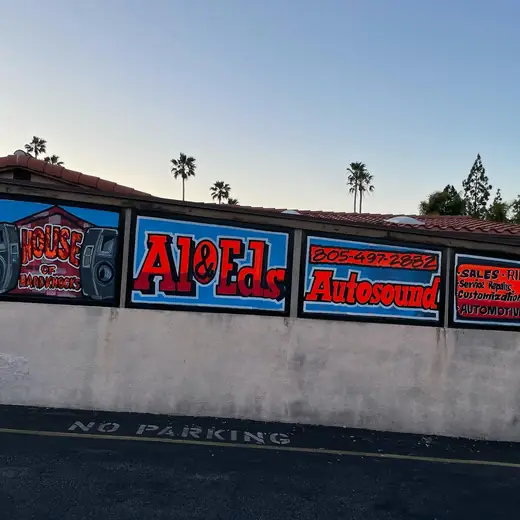 Car audio shop wall signs