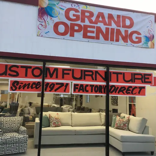 Grand opening vinyl storefront graphics