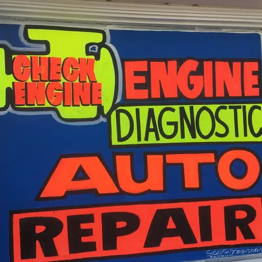 Auto repair painted signs