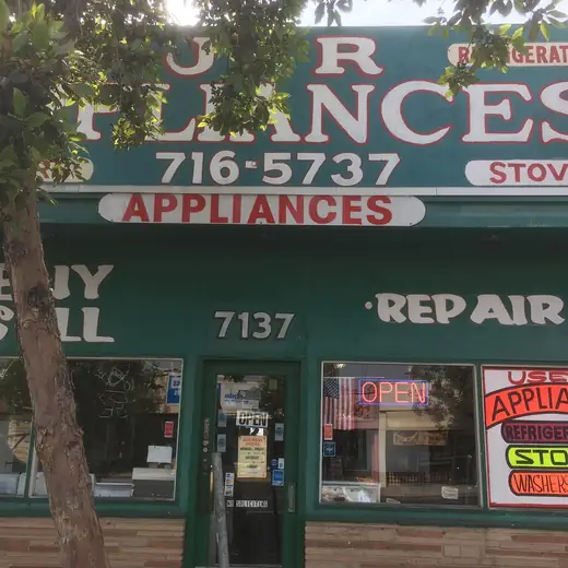 Appliance store fascia lettering